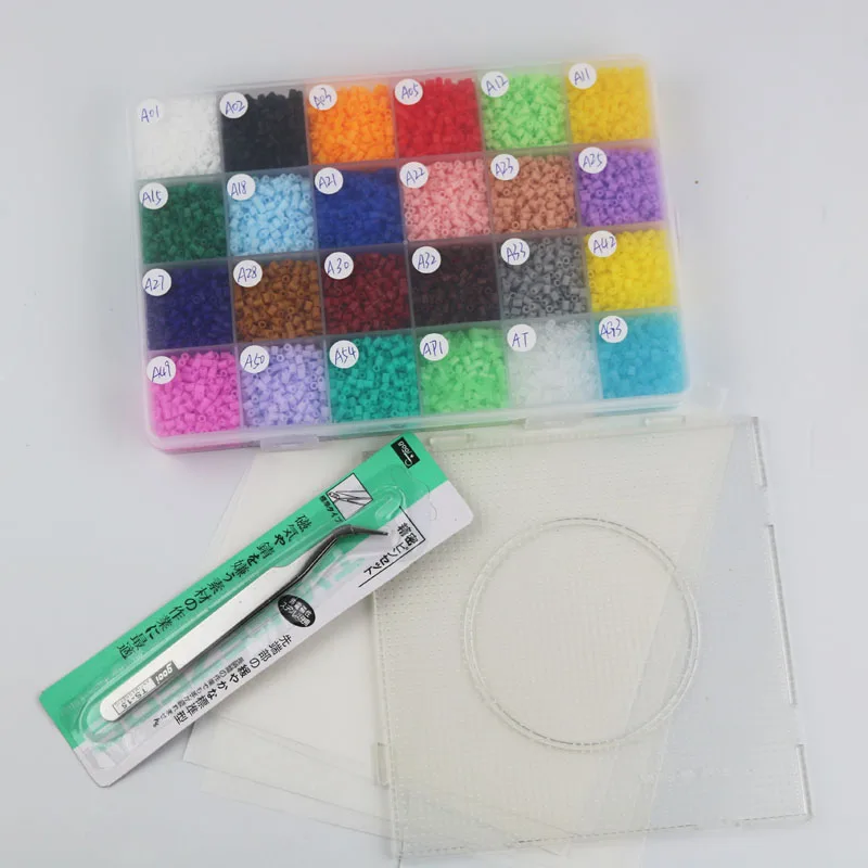 

Perler Beads 2.6mm 13,000 pcs with Storage Box and pegboard puzzle toys fuse hama beads craft learning & diy kids toys PUPUKOU