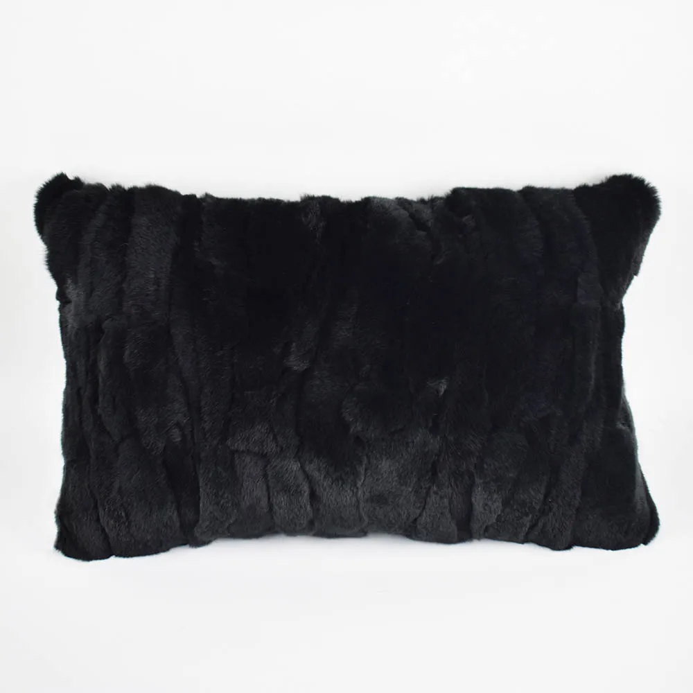 rex rabbit fur pillow 9