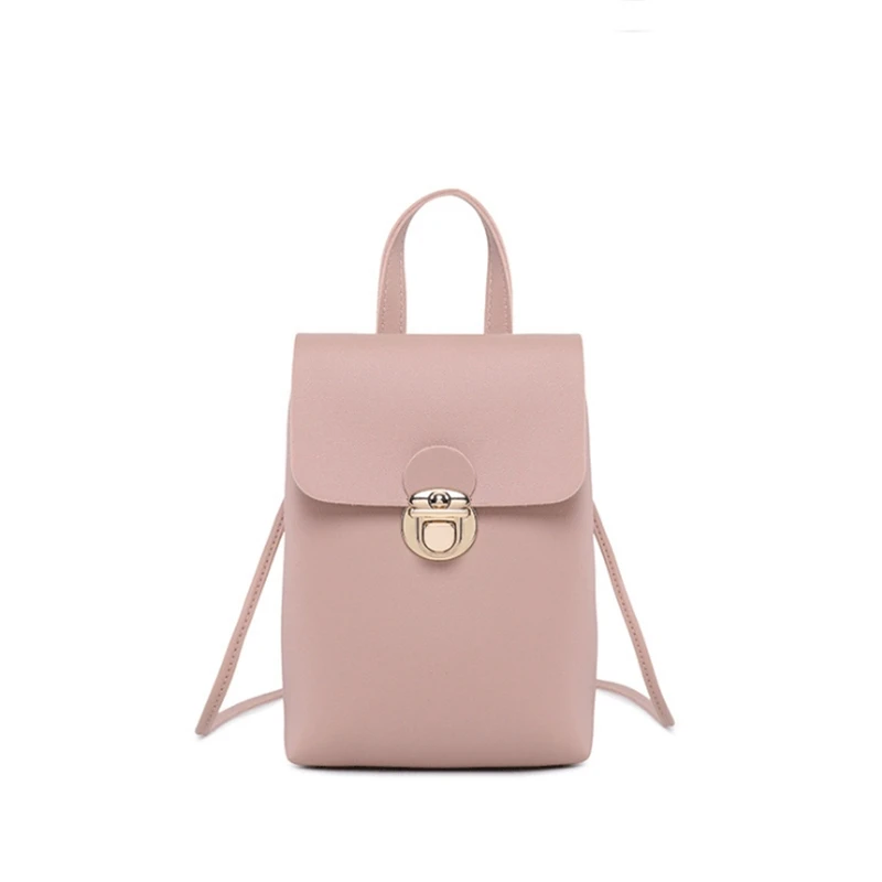 

New Women's Shoulder Messenger Bag Color Lock Cross Section One-shoulder Phone Change Parcel PU Leather Mini Female Shoulder Bag