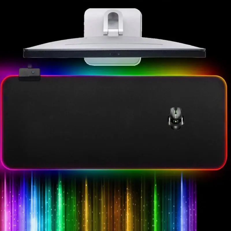 USB RGB светящийся большой коврик для мыши красочное освещение игровой коврик для клавиатуры