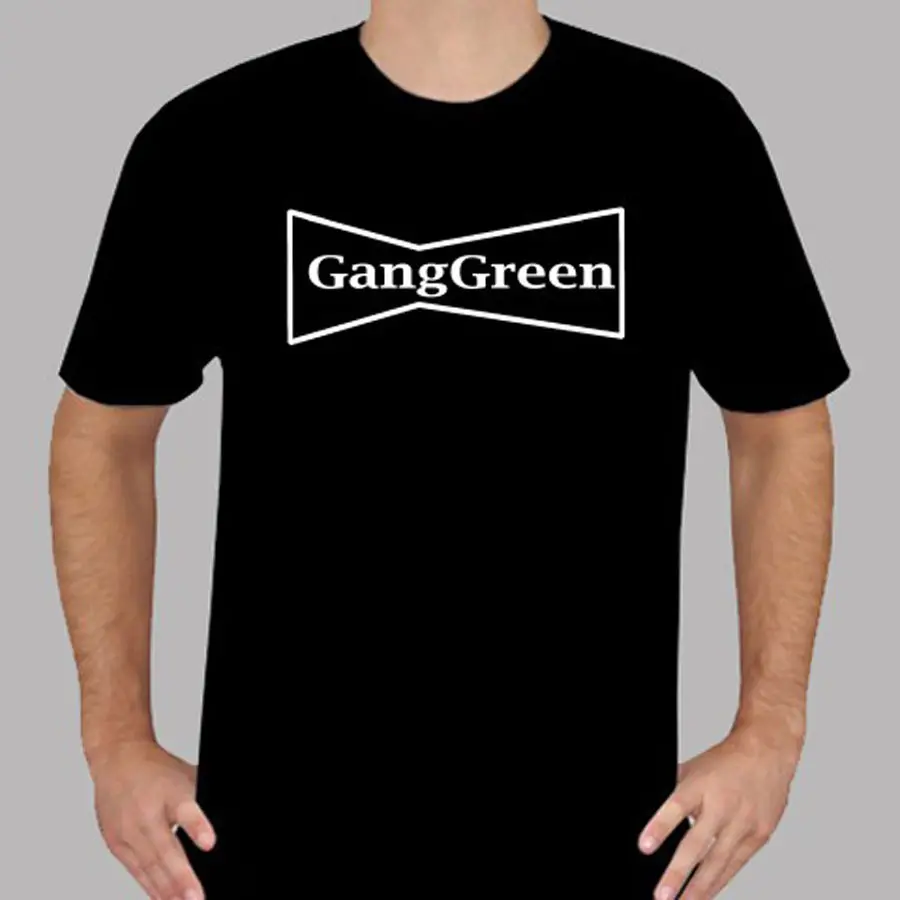 New Gang Green Punk Rock Band Logo Men's Black T-Shirt Size S to 3XL