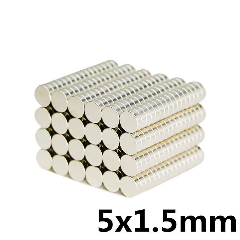 100 шт 5x1,5 мм Маленькие Круглые неодимовые 5x1,5 Мини Супер сильный редкоземельных магнитов 5*1,5 художественные промыслы, соединение