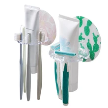 Подставка для зубных щеток, держатель для хранения зубной пасты, настенный органайзер для ванной комнаты