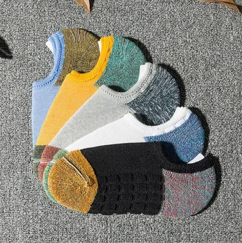 

towel bottom ankle socks thicken warm Fuzzy terry elastic short for spring autumn winter Men Man Male Boy srip design