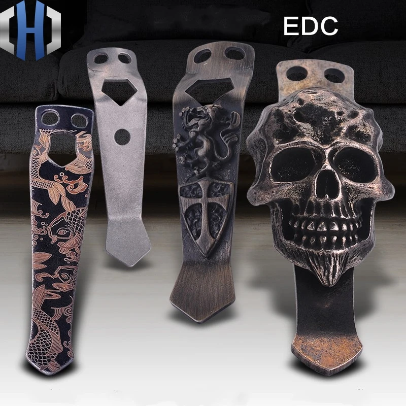 

Universal Flashlight Back Clip Steel Fire Waist Clip Metal Flashlight External EDC Pocket Clip K Sheath Clip