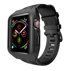 44 мм мягкий силиконовый чехол покрытие часов Ремешок для Apple Watch iWatch 4 полосы 44 водостойкий дышащий резиновый сменный ремешок спортивный