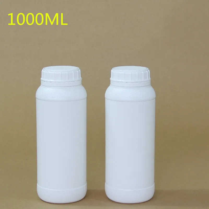 

20PCS/set 1L Wide mouth fluorinated bottle Food Grade plastic Organic solvent packaging container Chemical reagent bottles