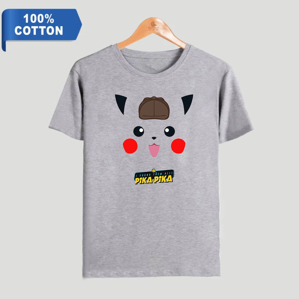 New Detective Pikachu Girls Boys Kids Summer leisure T-shirt Pants Pants Sets New Detective Pikachu Girls Boys Kids Summer leisure T-shirt Pants Pants Sets