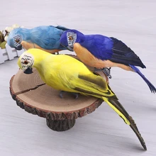 Ультра легкий попугаев с настоящих перьев/гибкие ножки сад Моделирование реквизит птица креативная ультра-легкий вес 25/35 см