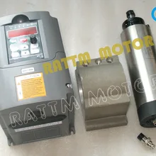 1,5 кВт шпиндель с воздушным охлаждением 65x205 мм ER11& 1,5 кВт 220 В Инвертор& 65 мм литой алюминиевый кронштейн