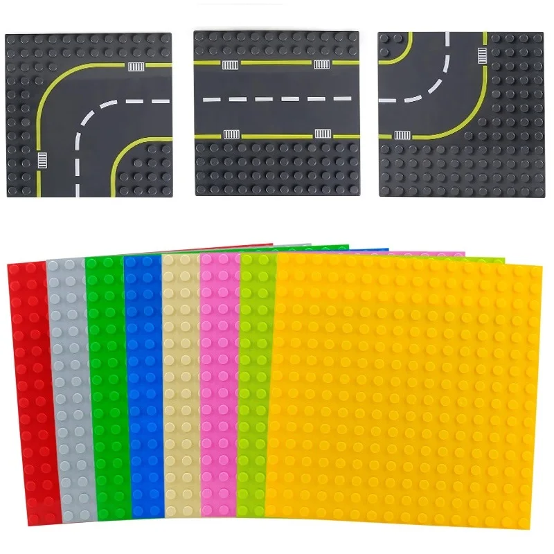 Блоки большого размера, базовая пластина, двухслойная опорная плита, большие строительные кирпичи, дорога 12*12 16*16 точек, сделай сам, блок, пол, детские игрушки, подарок
