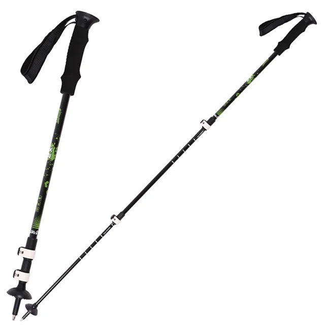 New Adjustable Telescopic Hiking Carbon Fiber Climbing Cane Pioneer