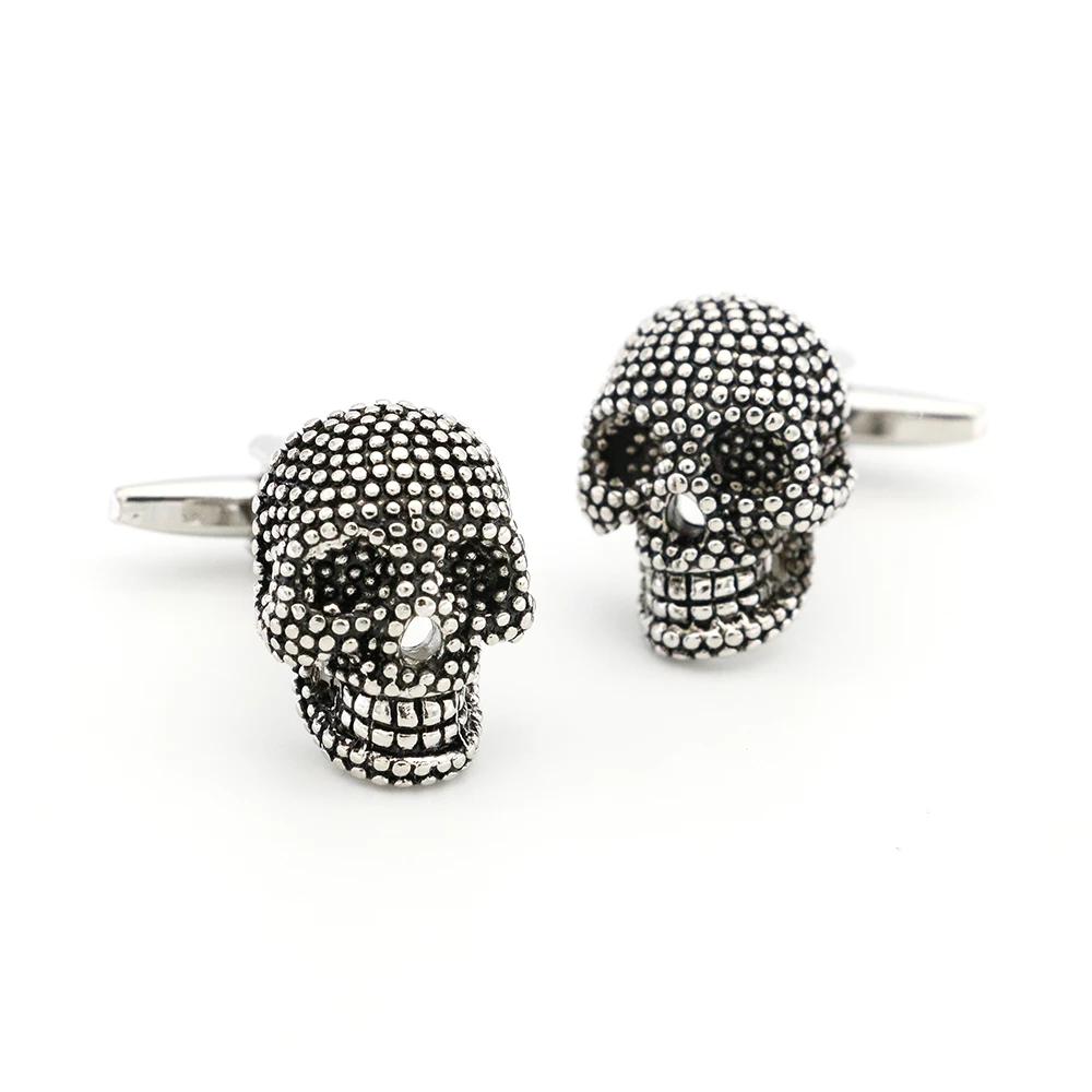

Skull 11 Styles Option Vintage Novelty Skeleton Style Quality Brass Material Cuff Links