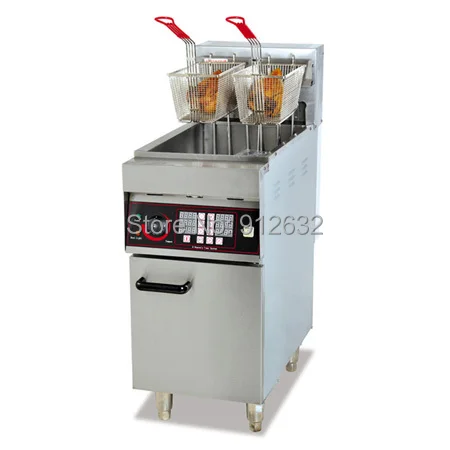 

Stainless steel fryer Vertical electric 1-tank fryer( 2-basket), 28L/Tank deep fryer