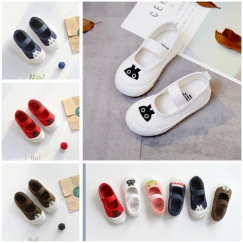

Kids Shoes Cartoon Korean Canvas for Baby Girl and Toddler Flats Baby Boy Colorful Student Dancing Soft Shoes for Children
