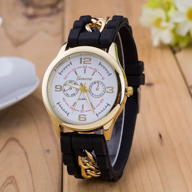 Minhin Catena Orologi Di Ginevra Del Silicone Della Gelatina Di Modo Colori Cint Minhin Catena Orologi Di Ginevra Del Silicone Della Gelatina Di Modo Colori Cint