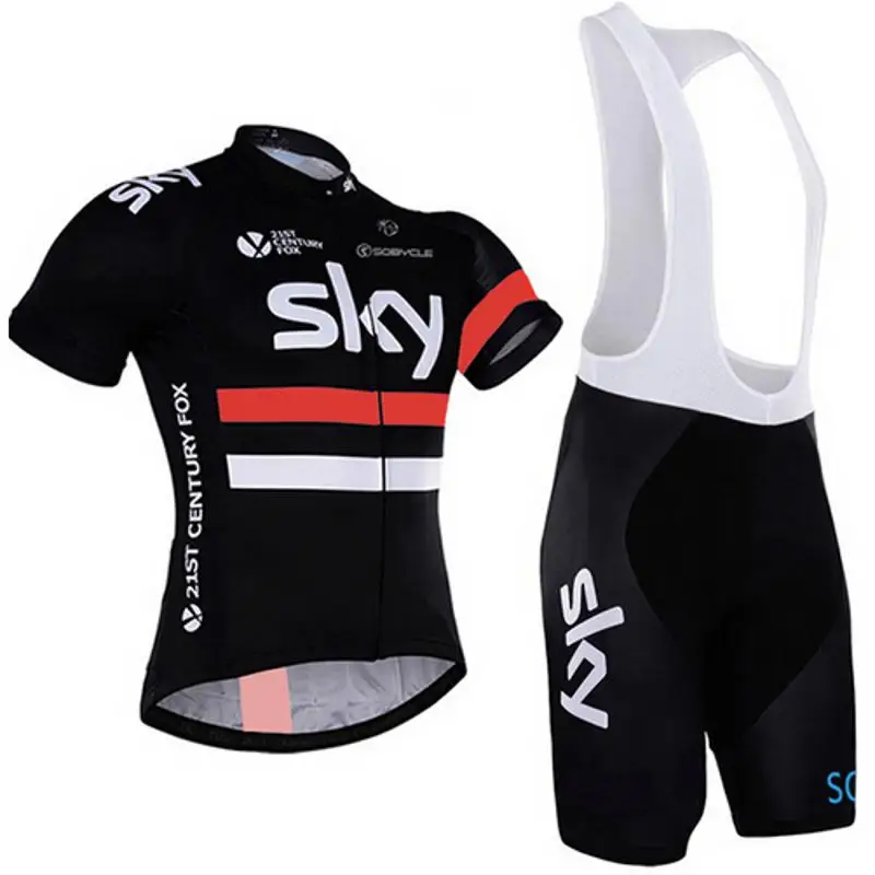 

2018 sky Cycling Sets Cycling Clothing Bike Clothing/Breathable Quick Dry Men Bicycle Wear Short Sleeve Cycling Jerseys sets