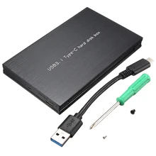USB 3.1 Type C to 2.5″ SSD HDD Enclosure Case Drive Hard Disk Case For Macbook Laptop PC Not Including HDD SSD