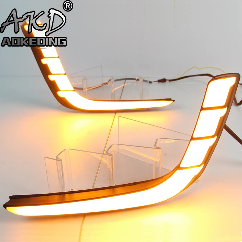 

2PCS For Suzuki Swift 2014 2015 2016 Yellow Turn Signal Function LED Daytime Running Light 12V Car DRL Fog Lamp Decoration