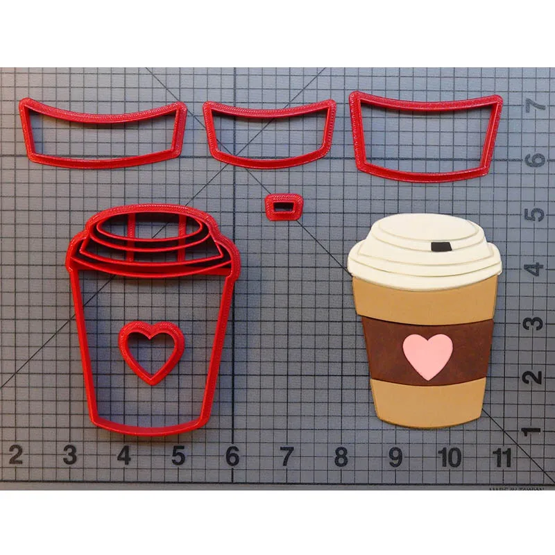 

Coffee Cookie Cutter Fondant Cupcake Top Molds Custom Made 3D Printed Cake Decorating Tools Beach Toys cortadores de fondant