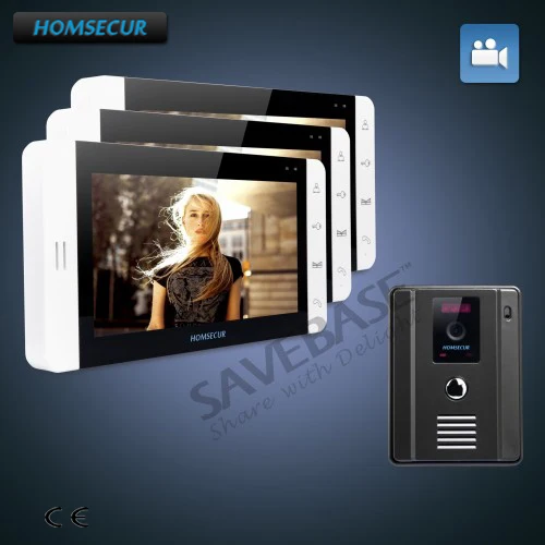

HOMSECUR 7" Hands-free Video Door Phone Intercom System Electric Locks Compatible for Easy Unlocking