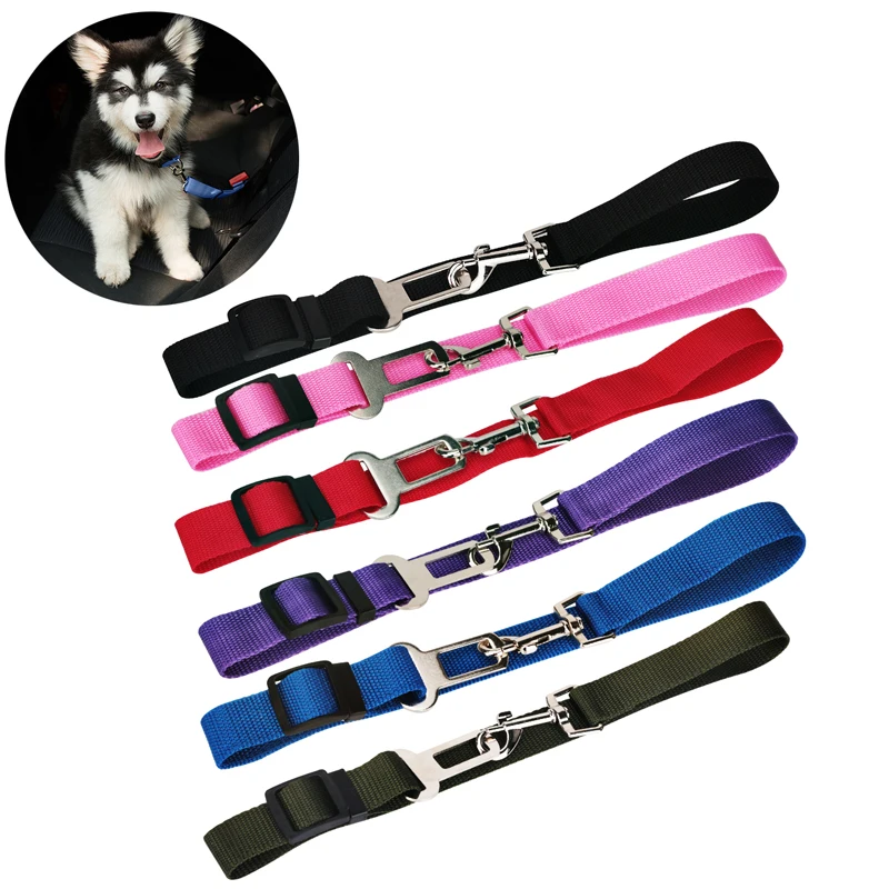48 70cm Adjustable Dog Pet Car Safety Seat Belt Black Pet Belt for Dog