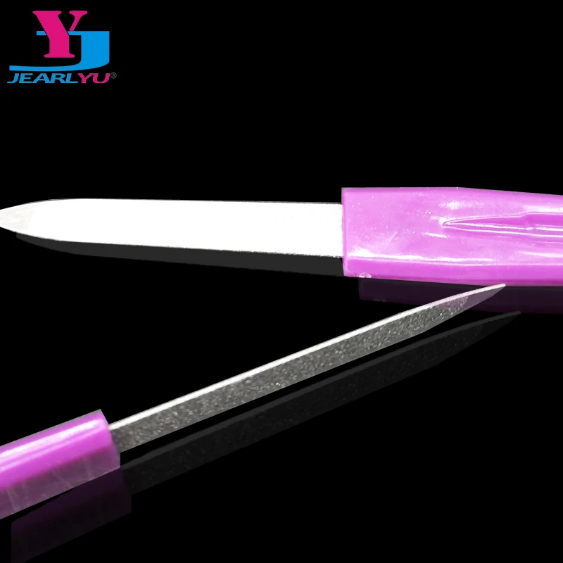 New 10pcs/lot Nail File Cuticle Pusher Remover Double Head Practical Professional Purple Multi