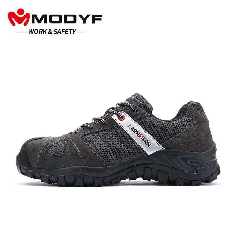 MODYF Для Мужчин's Сталь носком рабочая обувь Легкий; Воздухопроницаемый материал; Рабочая обувь анти-прокол противоскользящий дизайн обуви - Цвет: Mesh