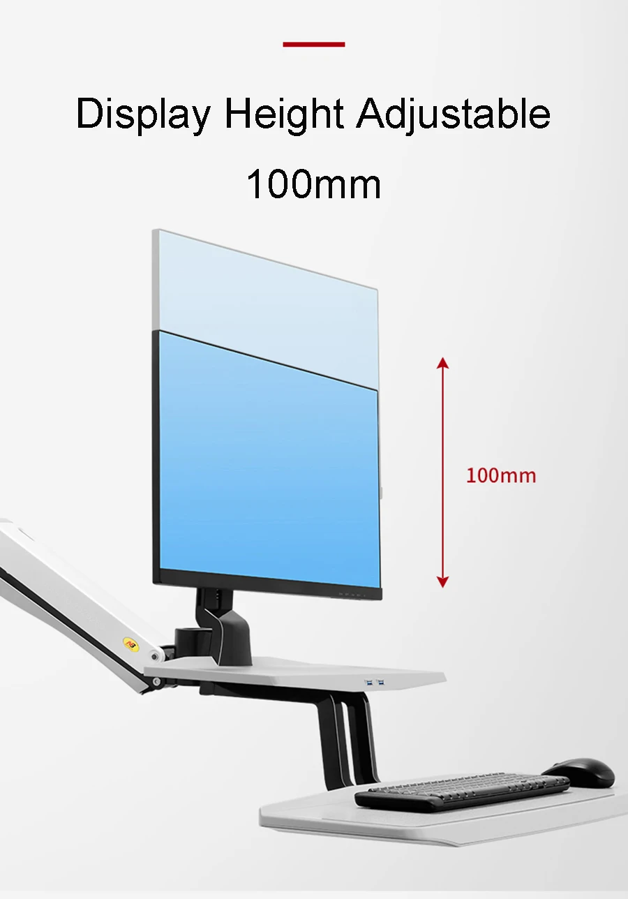 NB MC55 Ergonomic Sit Stand Workstation 24-35 inch