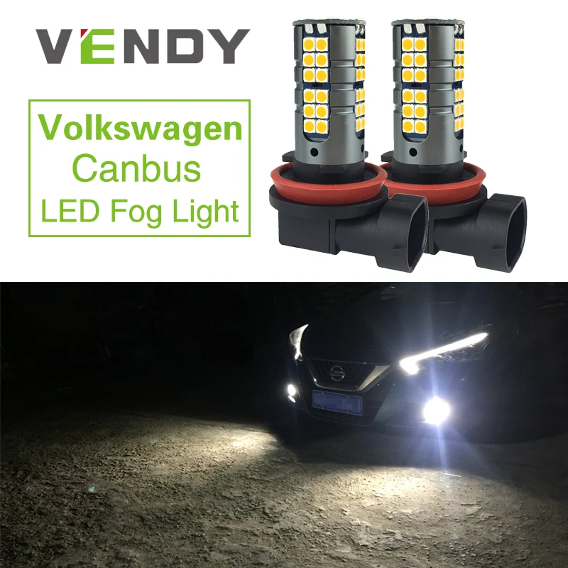 

2x Car Auto LED Fog Lights Bulbs Canbus H8 H11 9006 HB4 For Volkswagen Touareg Passat B7 Jetta Golf 6 7 54 Touran Beetle Polo