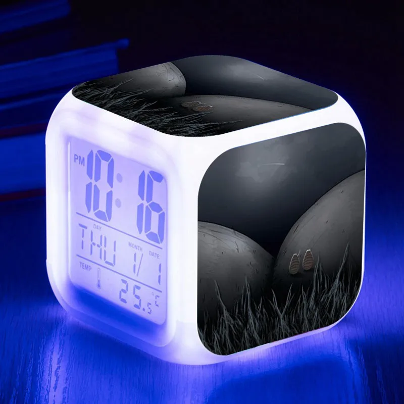 LCM07 Ночник цифровой будильник светодиодный reloj despertador часы фильм животные электронные настольные часы спальня horloge digitale лампа - Цвет: LCM07