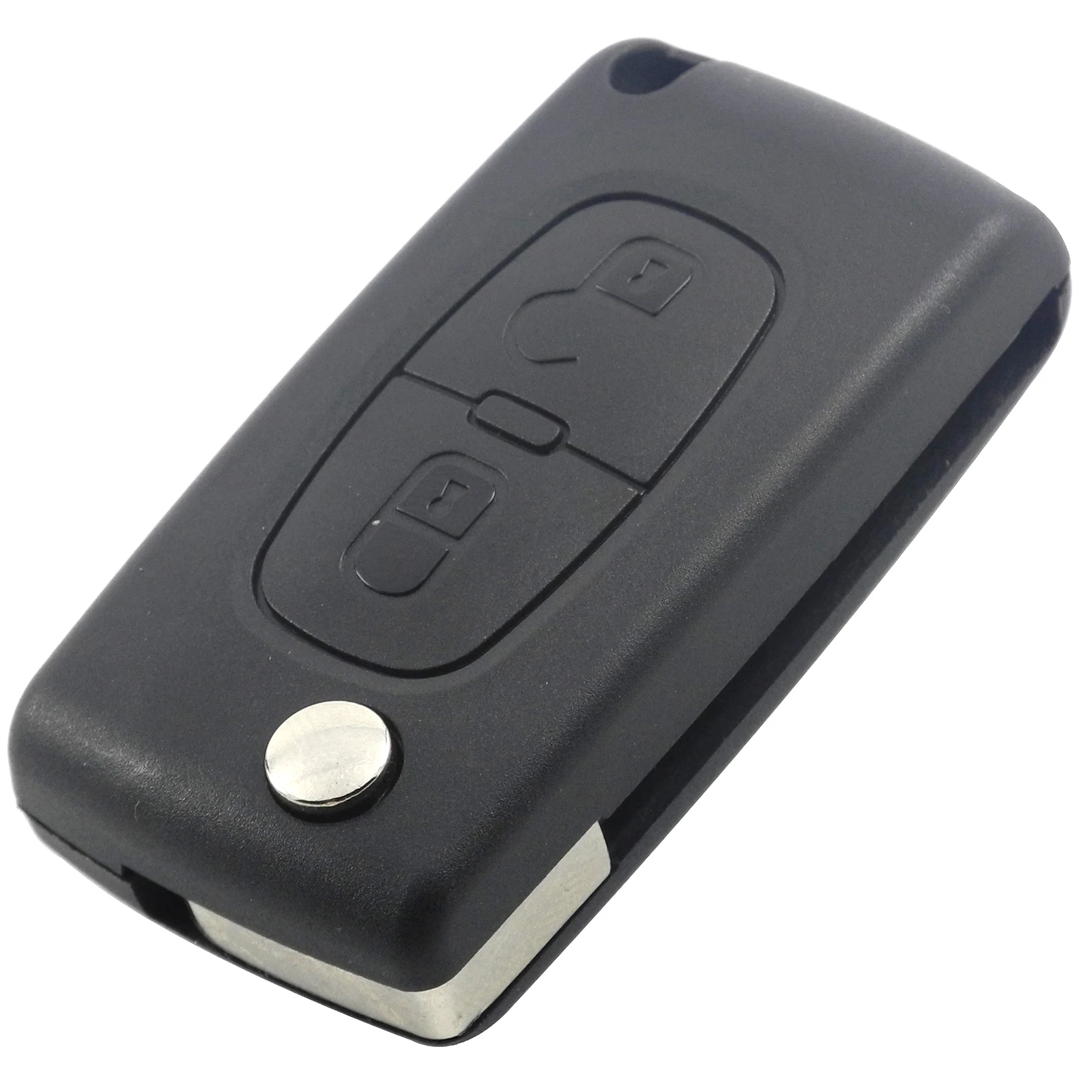 

2 Buttons Flip Key Shell for Peugeot 107 207 307 307S 308 407 607 2BT For Citroen C2 C3 C4 C5 C6 C8 Xsara CE0536 With Groove
