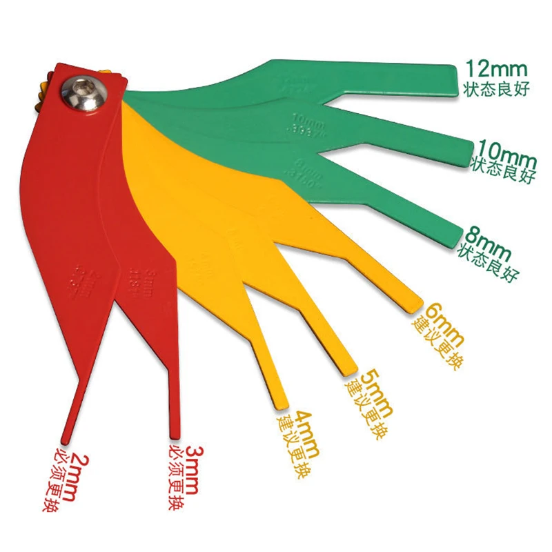 8 шт. накладка на тормозную колодку автомобиля детектор толщины ремонт автомобиля измерительный инструмент набор тормозных колодок Feeler комплект толщиномер инструменты
