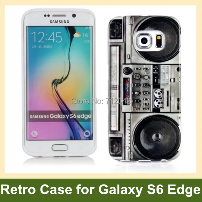 Vintage Radio Print Soft TPU Gel Cover Case for Samsung Galaxy S6 Edge G9250 SM-G925F Drop Shipping