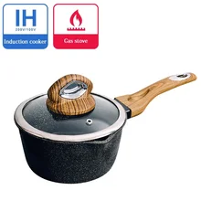 1.5Л/1.9л камень майфан не прилипающий для готовки Кастрюля Сковорода с длинной ручкой сковорода лапша супа молока кастрюля и стеклянная крышка для газовая, индукционная плита