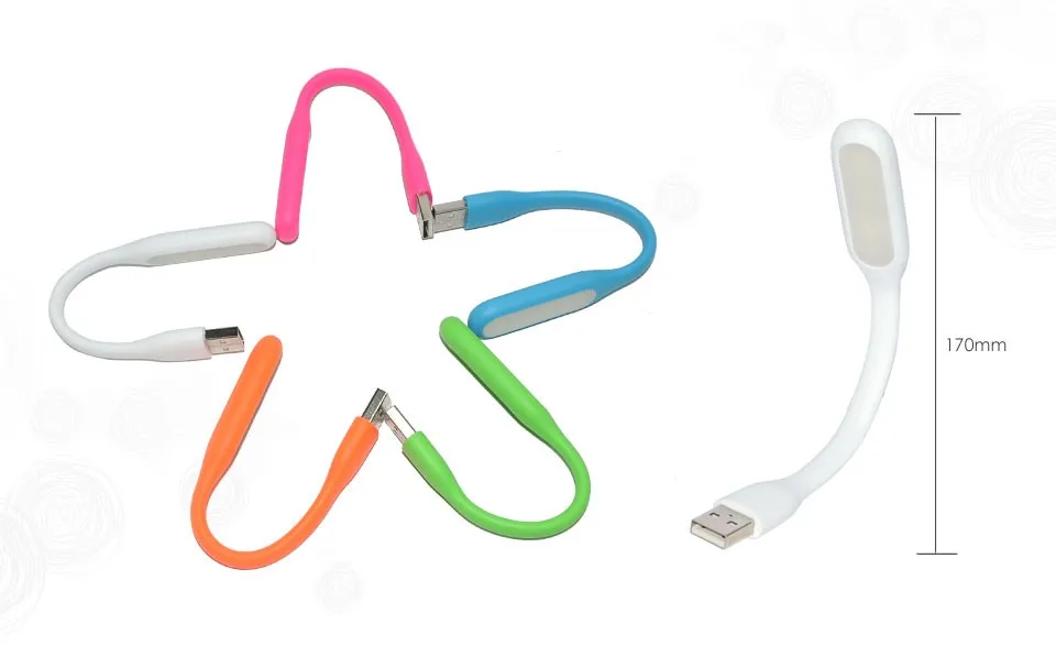 5 Colors USB Mini LED Night Light And Portable Detachable Fan Flexible Table Lamp Power Bank  Notebook  Computer Safety (3)