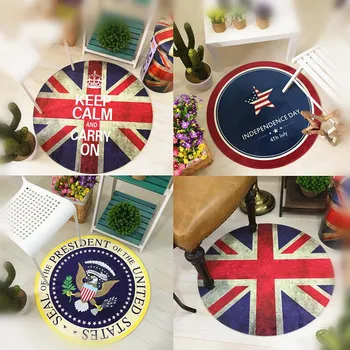 

Large Size Personality Creative Round Carpets Rug Coffee Table Rug Bedroom Computer Chair Anti-slip Mat Multiple optional Home