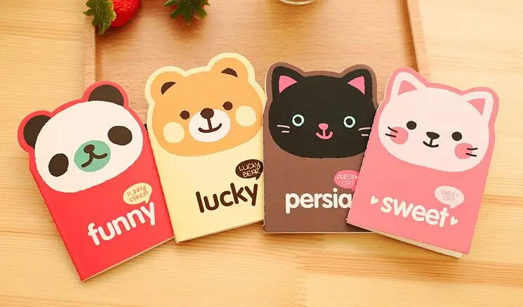 

12 X 8.5cm Korean Animal Panda Cat Bear Kawaii Mini Notepad Cute Notebook Cartoon Note Book Small School Supplies For Kid