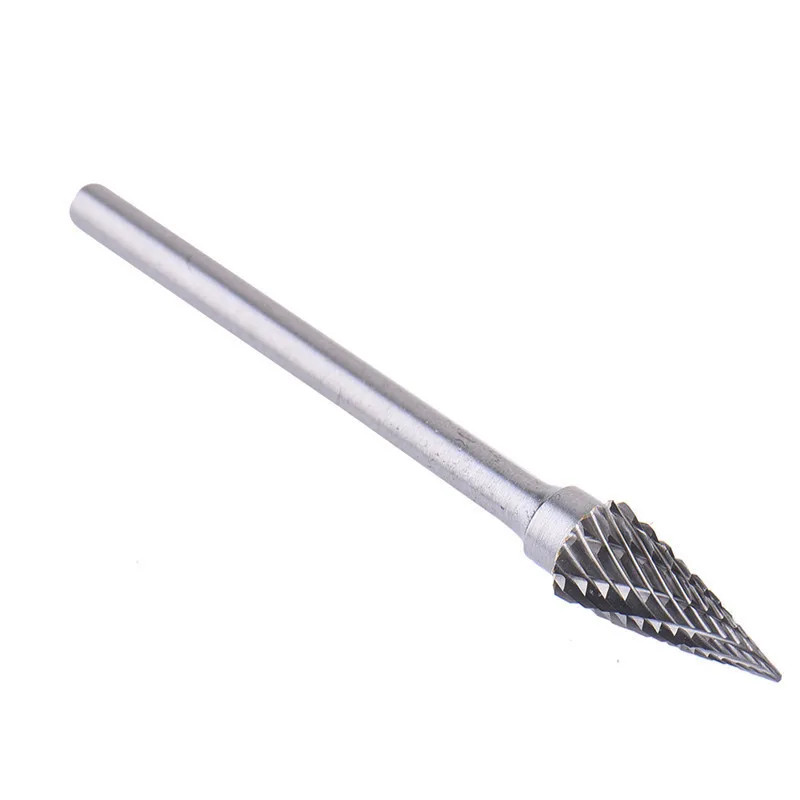 10pcs Tungsten Carbide Burrs Set Durable Milling Cutter Engraving Bits 6x3mm For Rotary Tools 
