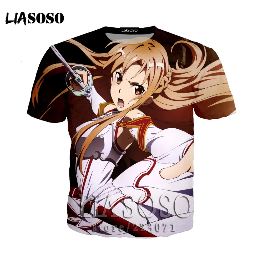 LIASOSO Sword Art Online T Shirt 3D cosplay Ultimo disegno maglietta