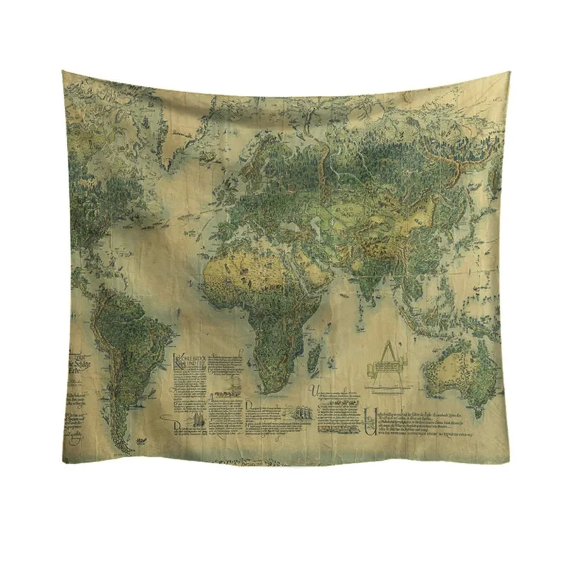 World Map Indian Tapestry Wall Hanging Tapestries Boho Bedspread Beach Towel Yoga Mat Blanket Table Cloth 2019 New #3F20 (6)