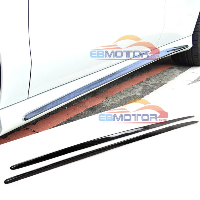 REAL CARBON FIBER SIDE SKIRTS TRIMS FOR MERCEDES BENZ W117 CLA AMG Sport 14-16 7