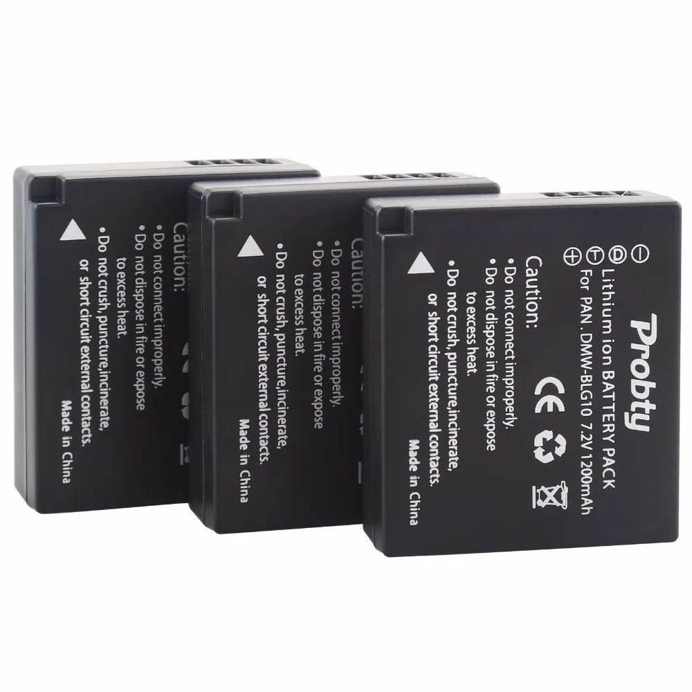 

3Pcs Probty DMW-BLG10 DMW BLG10 Battery for Panasonic Lumix DC-ZS70 DMC-GX80 DMC-GX85 DMC-ZS60 DMC-ZS100 DMC-GF6 DMC-GX7K Camera