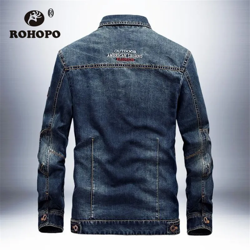 Sky Blue Deep Blue Denim Jeans Jacket Man 2019 Spring Autumn Fashion Male Slim Denim Cotton Outwear College Male Denim Coat