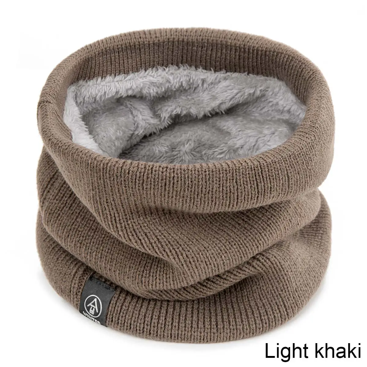 light khaki Модный зимний шарф для женщин, детский шарф для мальчика, девочки уплотненная шерсть шарфы-снуды, шарф женский, хлопок, унисекс, Прямая поставка - Цвет: light khaki
