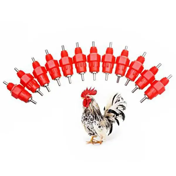 

1pc Water Nipple Drinker Chicken Feeder Poultry Duck Hen Screw In Style NEW