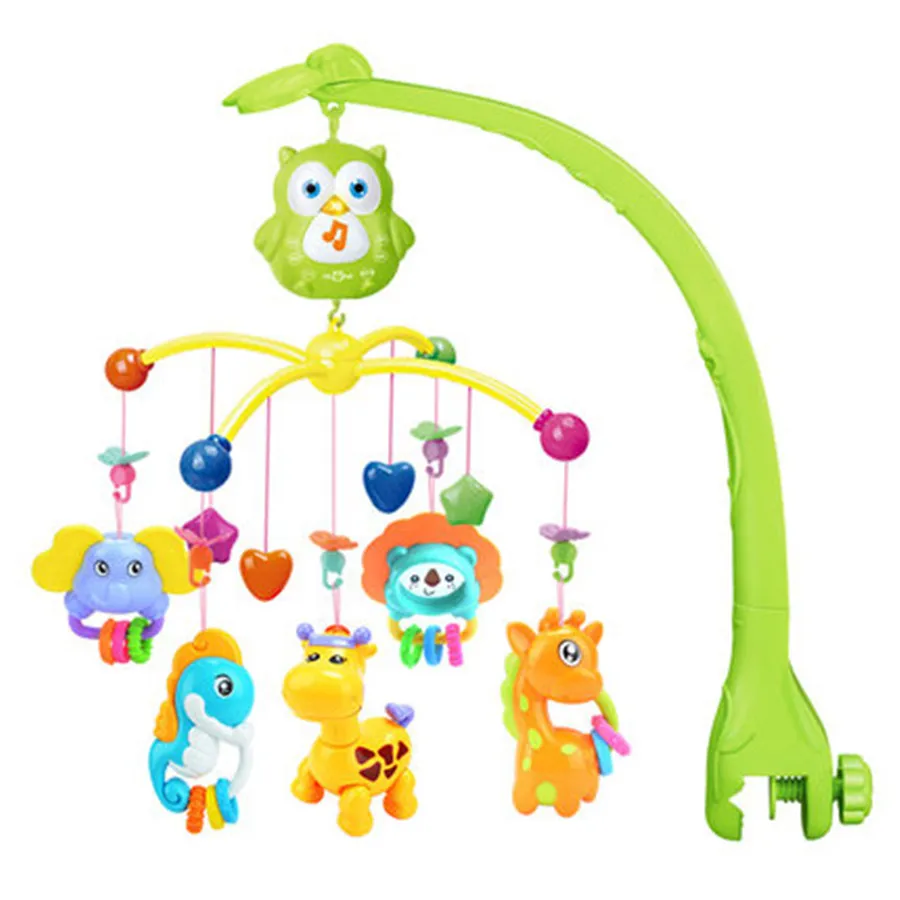 

Baby Rattle Toys Musical Mobility On The Bed Bell 0-12 Months Plastic Rattles Animal Tenture Newborn Elephant Baby Toys 70C0478