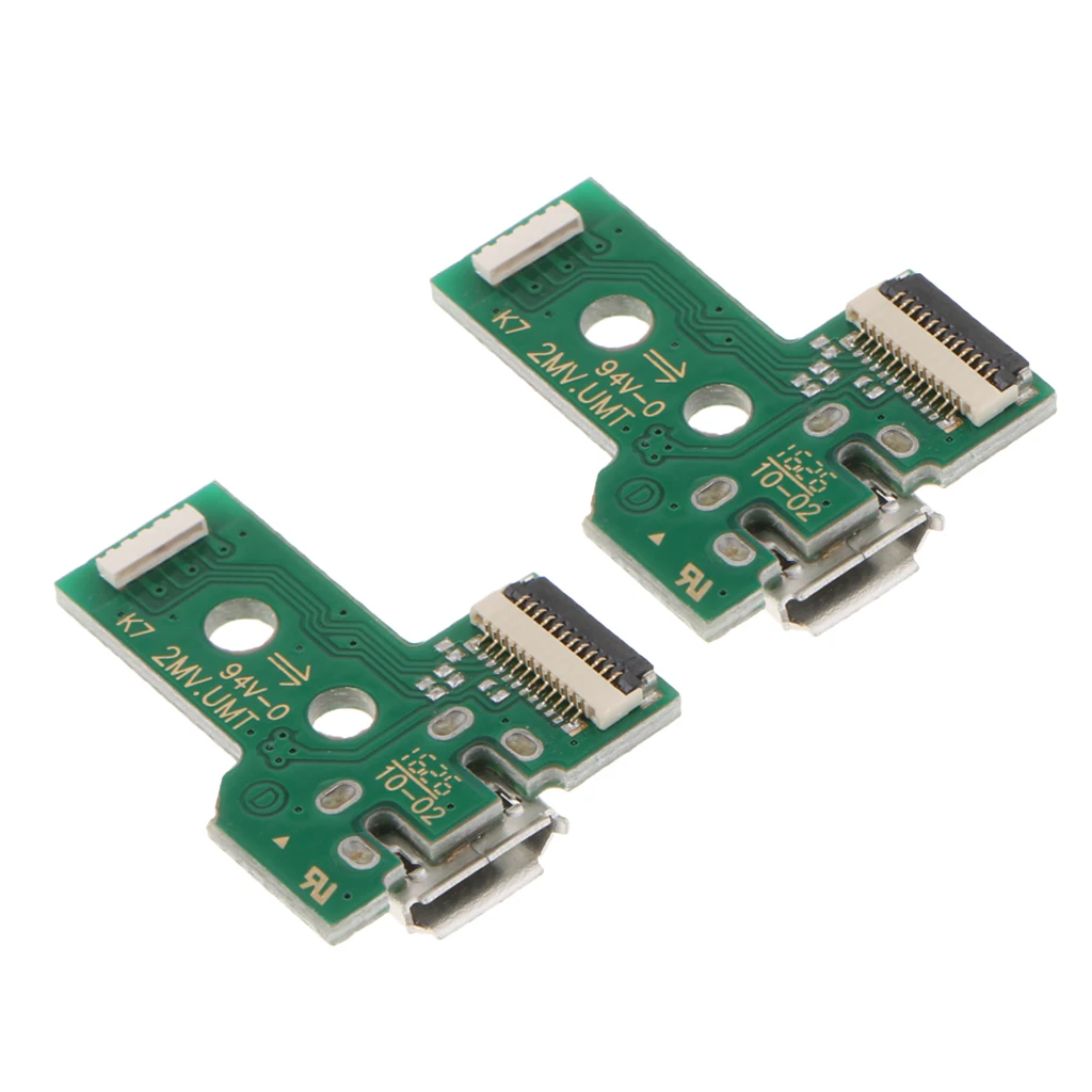 

2Pcs 12Pin Connector USB Charging Port Socket Board For SONY PS4 Wireless Dualshock 4 Controller (JDS-030)wireless controller