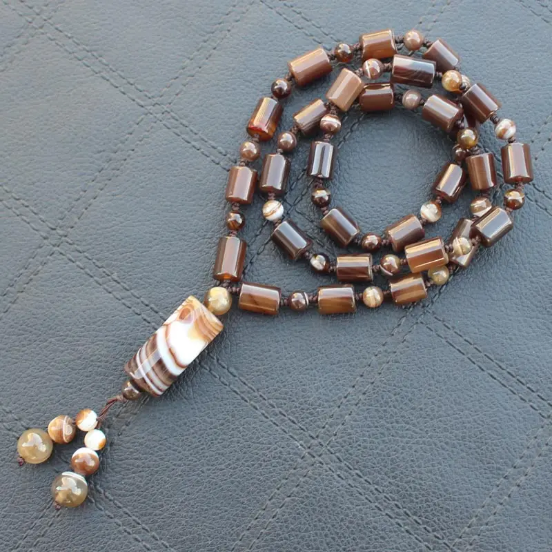 Ожерелье ручной работы из кофейного агата, 2"-28" длинное, 4 стиля