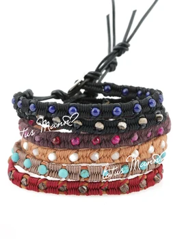 

Lotus mann knitted multi-colored single-circle bracelet 6